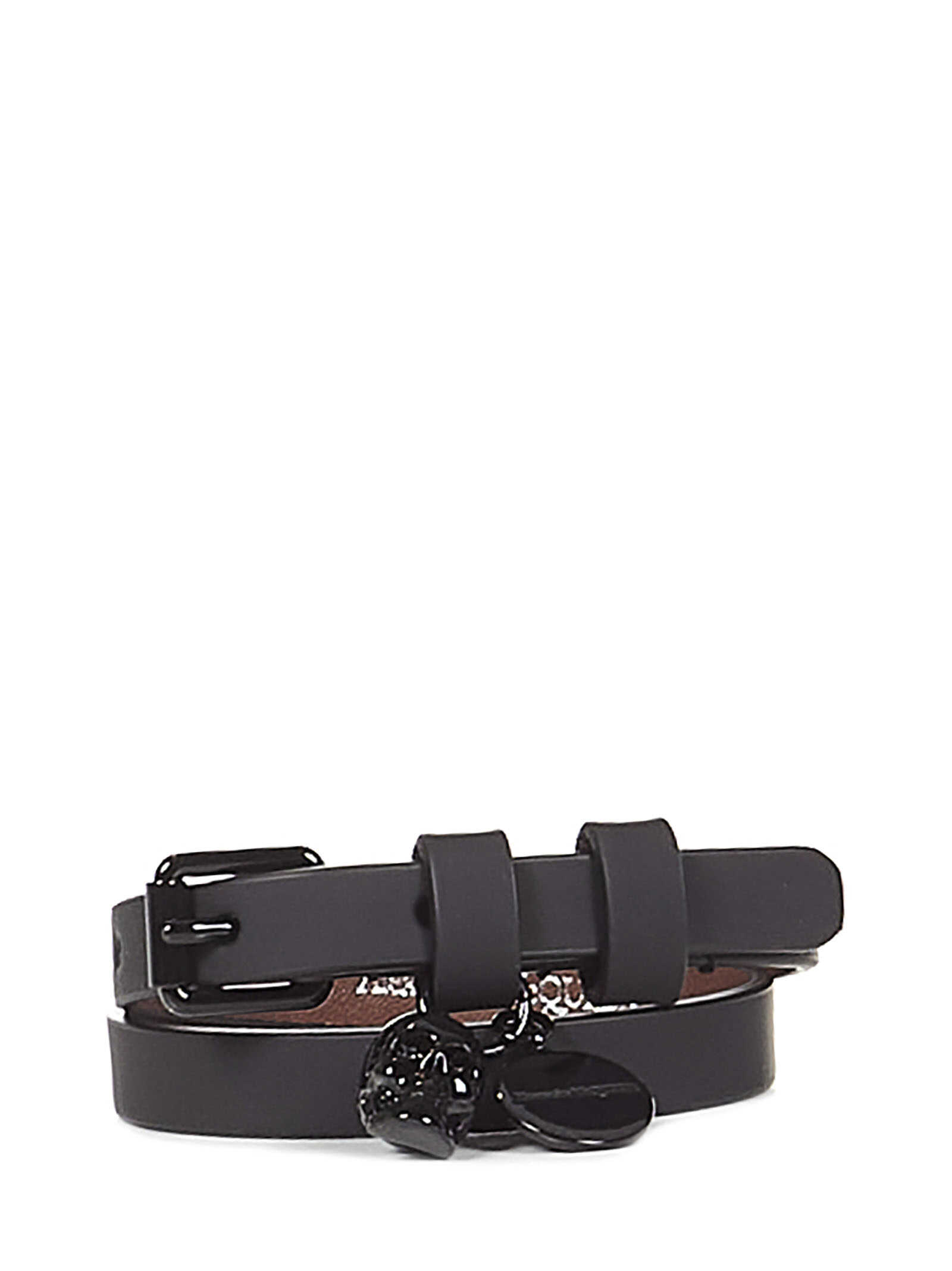 Alexander McQueen Double wrap leather bracelet Black