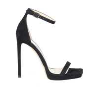 Sandale cu toc alva 120 sandal in black suede Femei