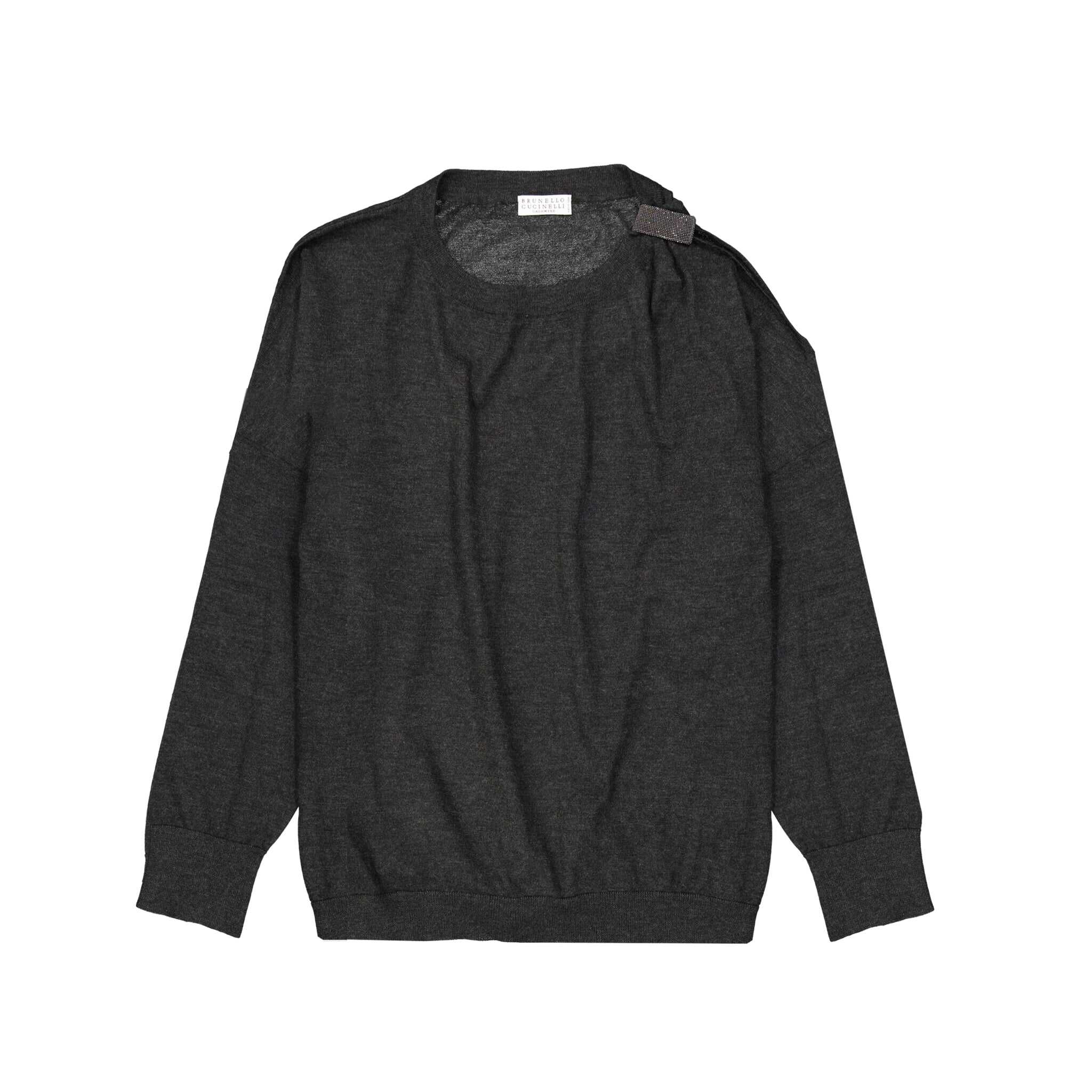 Brunello Cucinelli Cashmere And Silk Sweater Grey