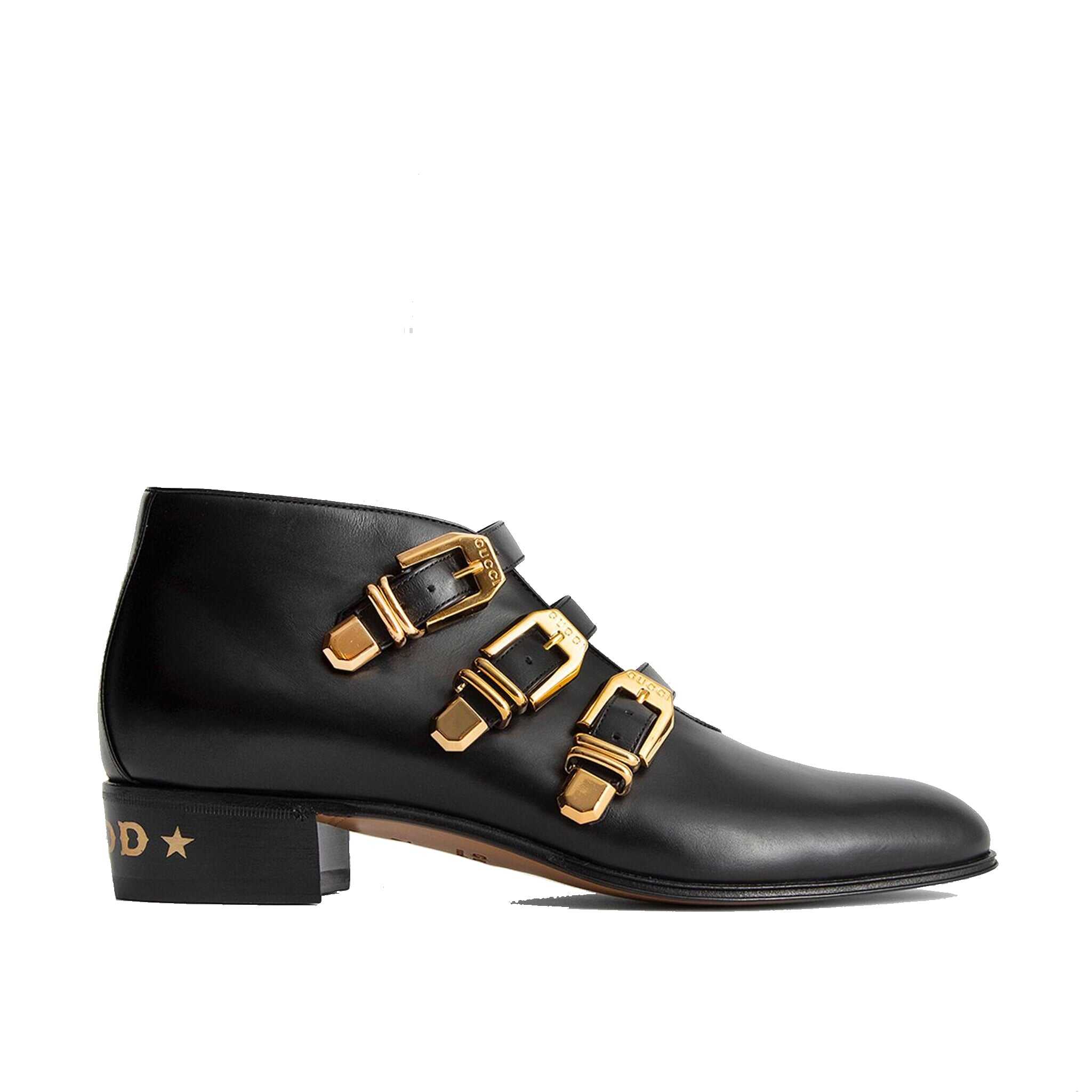 Gucci Leather Ankle Boots Black