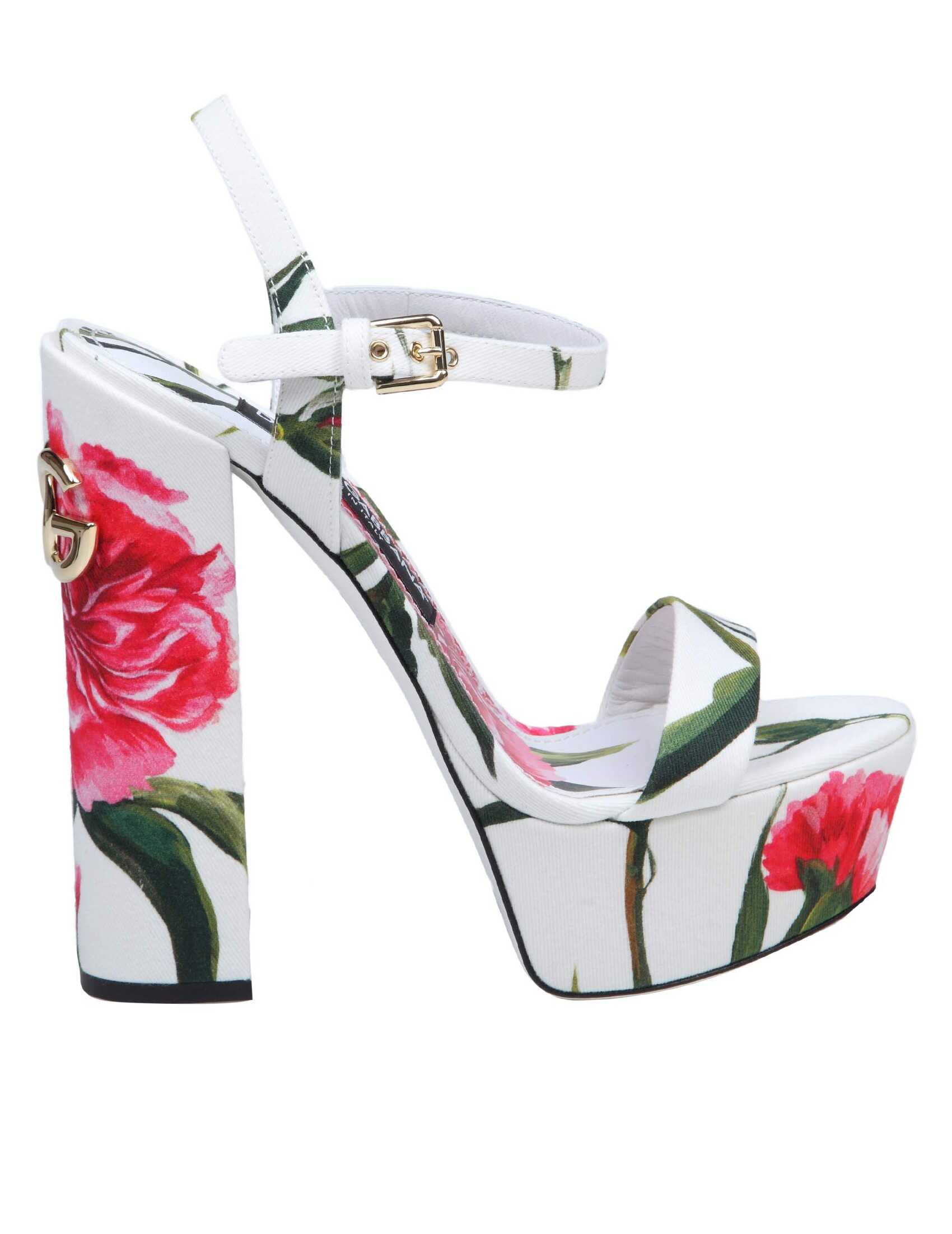 Dolce & Gabbana Dolce & gabbaba multicolor platform sandal White image10