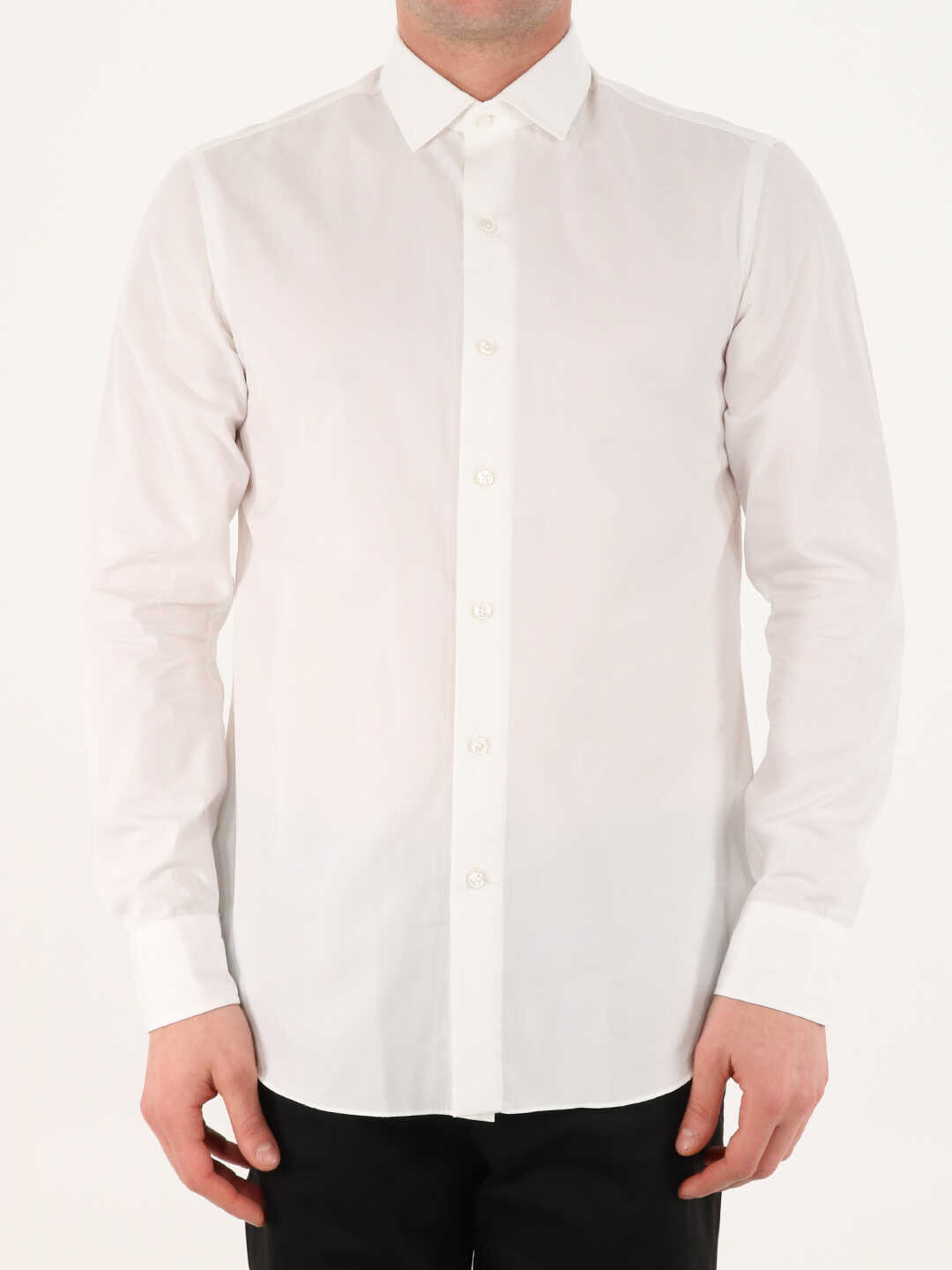 SALVATORE PICCOLO Pin Point Shirt WHITE