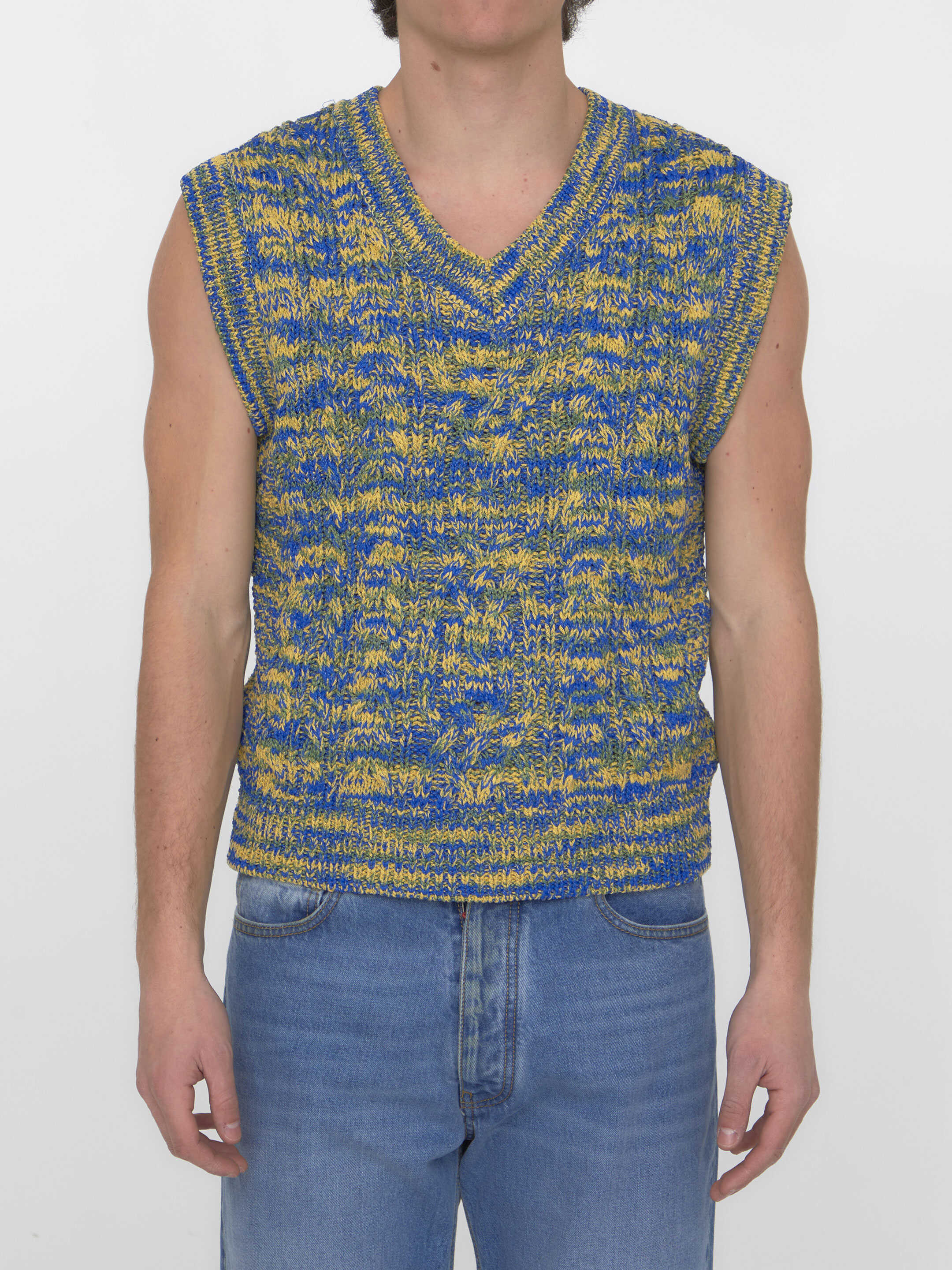 ANDERSSON BELL Cable-Knit Vest BLUE ANDERSSON