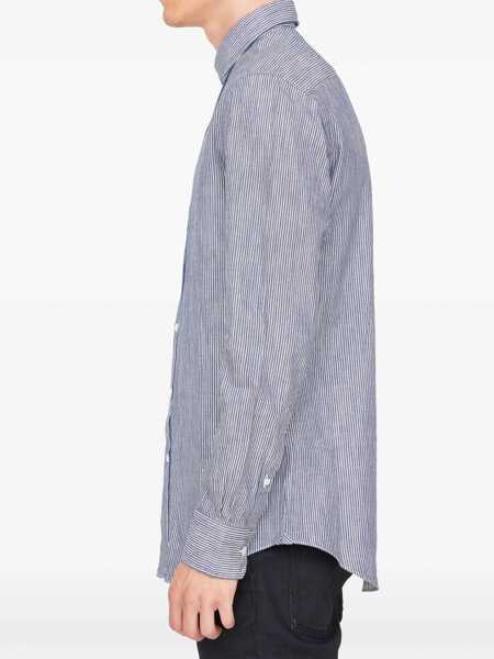 Camasi SALVATORE PICCOLO Striped Cotton Shirt LIGHT BLUE Barbati (BM 9683336) 3