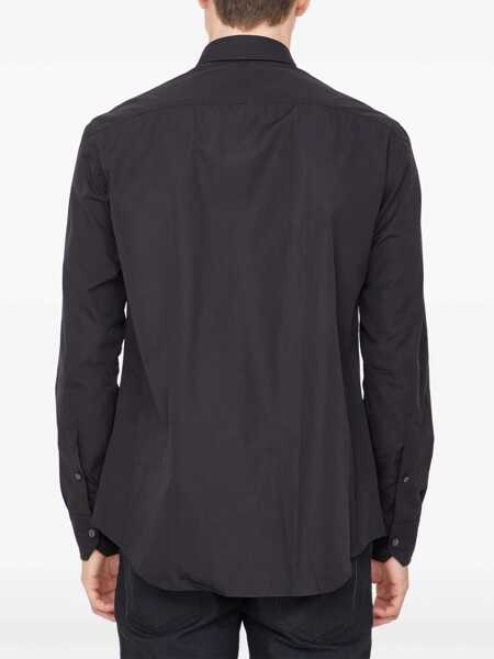 Camasi SALVATORE PICCOLO Cotton Shirt BLACK Barbati (BM 9683369) 4