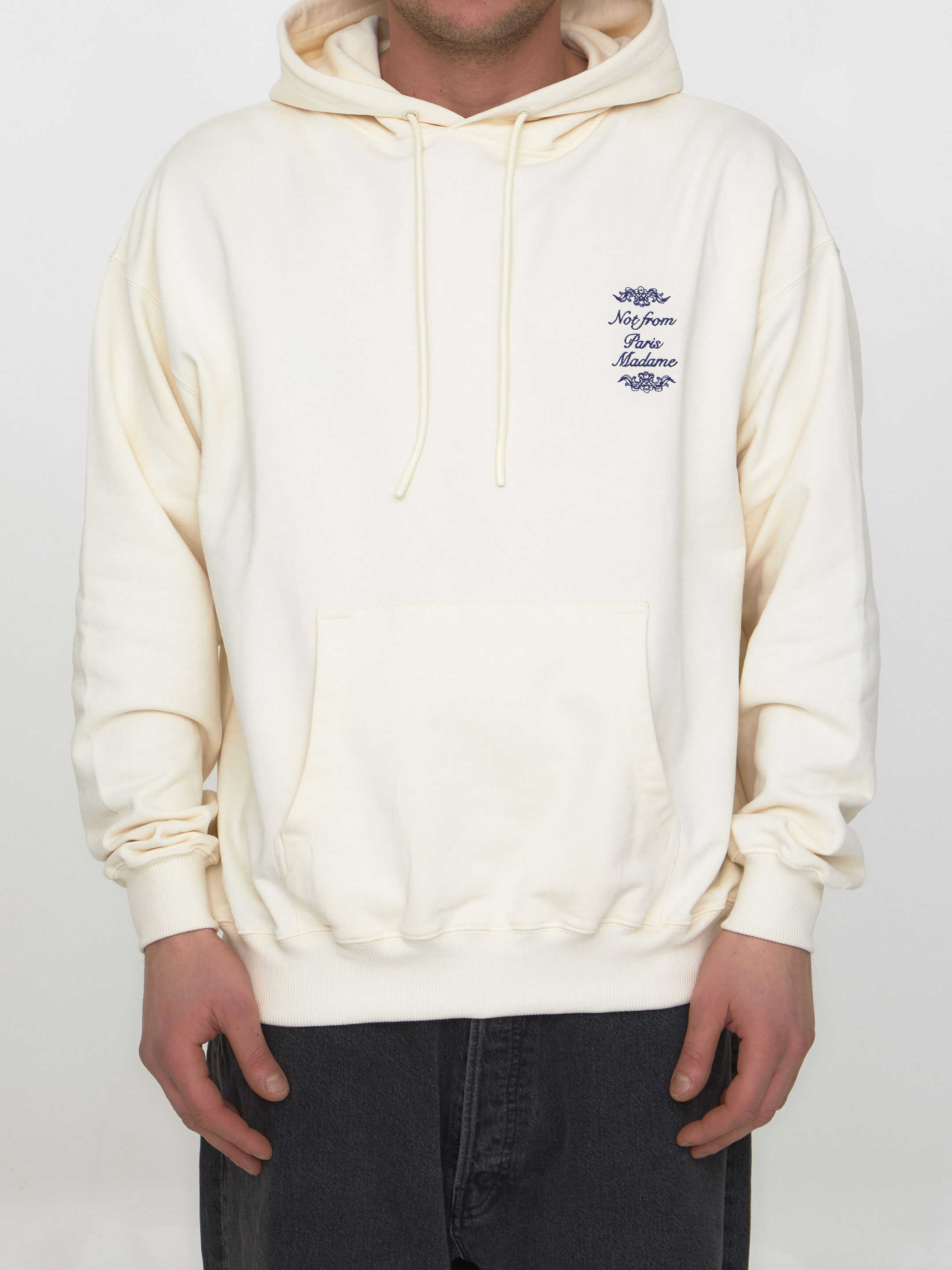 DRÔLE DE MONSIEUR Le Hoodie Slogan Ornements Hoodie Cream