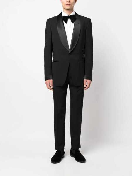 Pantaloni casual Alexander McQueen Wool Suit Pants BLACK Barbati (BM 9691397) 2