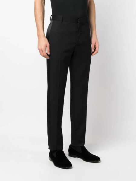 Pantaloni casual Alexander McQueen Wool Suit Pants BLACK Barbati (BM 9691397) 3