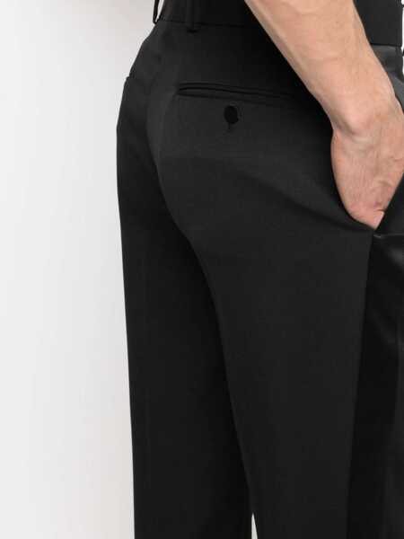 Pantaloni casual Alexander McQueen Wool Suit Pants BLACK Barbati (BM 9691397) 5