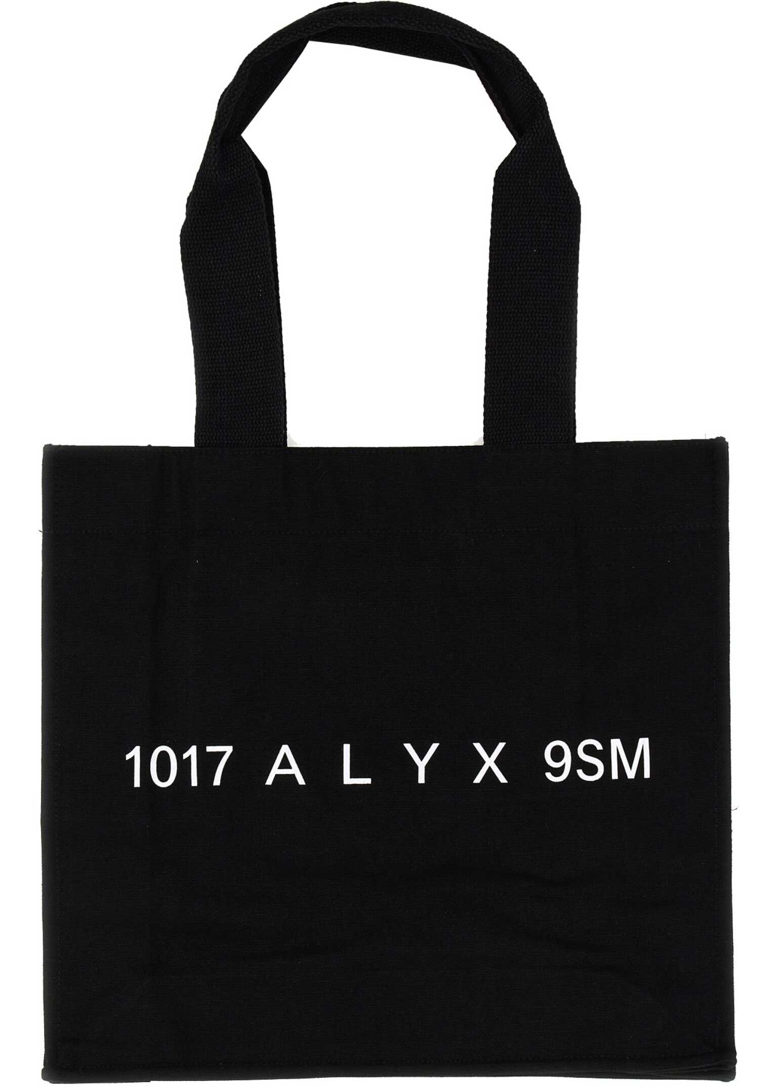 1017 ALYX 9SM Peace Sign Tote Bag BLACK