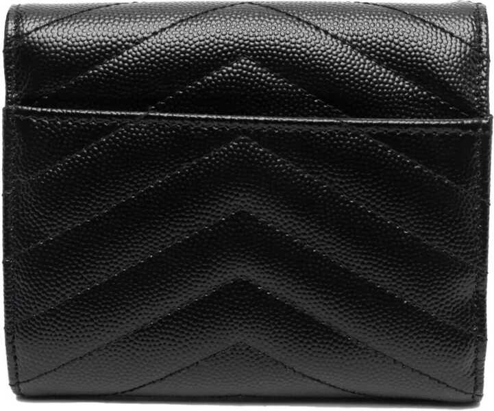 Portofele Saint Laurent Cassandre Matelass Wallet BLACK Femei (BM 9691580) 2