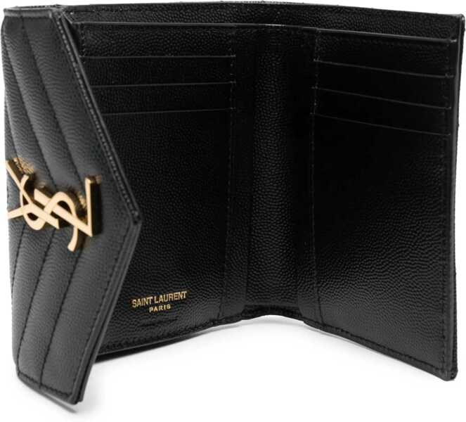 Portofele Saint Laurent Cassandre Matelass Wallet BLACK Femei (BM 9691580) 3