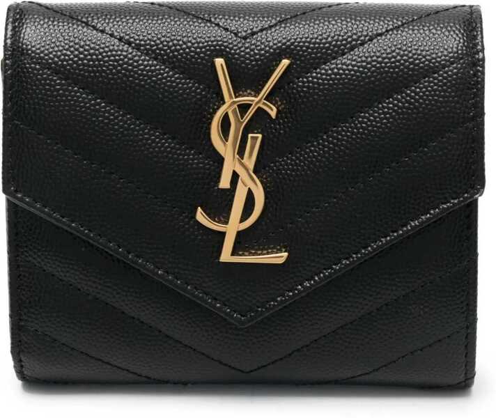 Portofele Saint Laurent Cassandre Matelass Wallet BLACK Femei (BM 9691580) 1