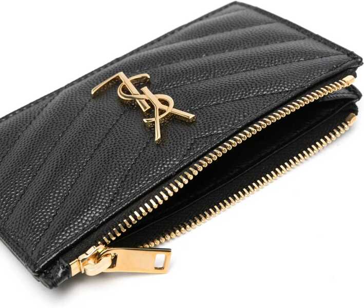 Portofele Saint Laurent Card Holder NERO Femei (BM 9691583) 3