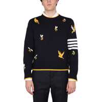 Pulovere casual Jersey With Birds And Bees Inlays Barbati