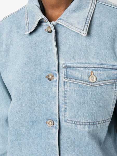 Jachete A.P.C. Janice Shirt DENIM Femei (BM 9694946) 5