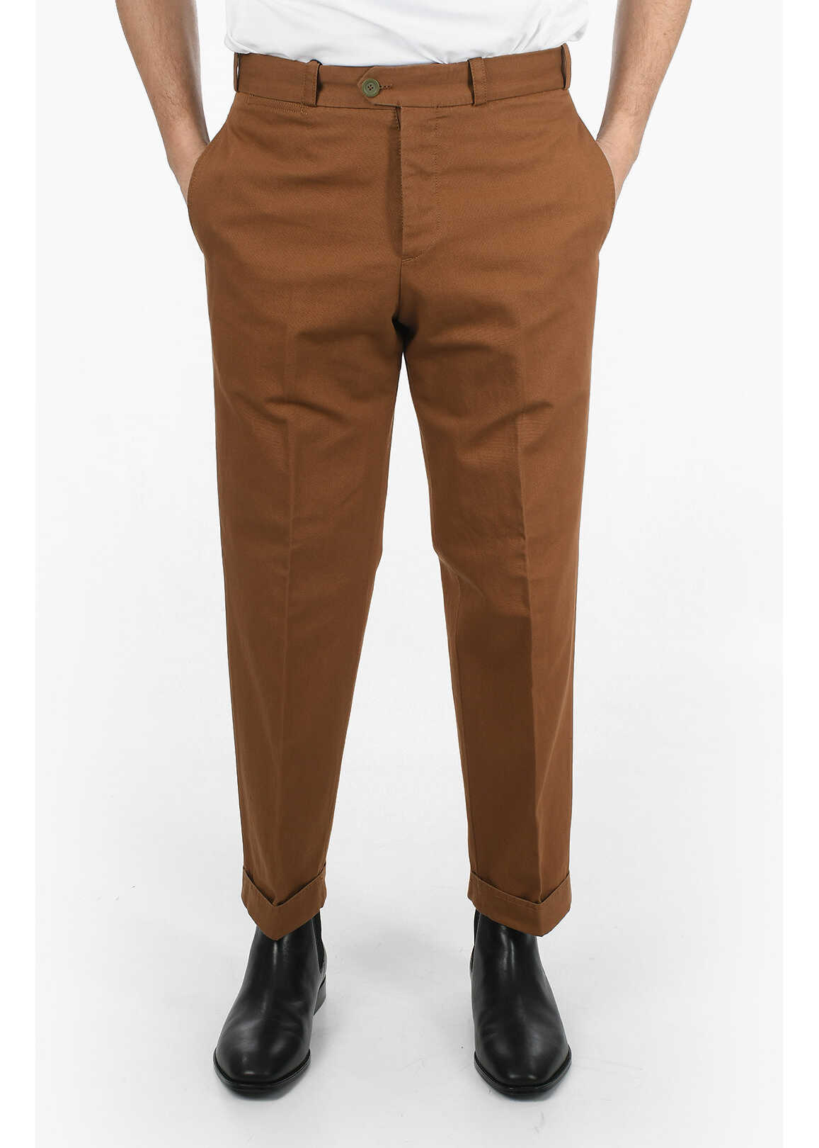 PT01 Stretch Cotton The Writer Pants Brown