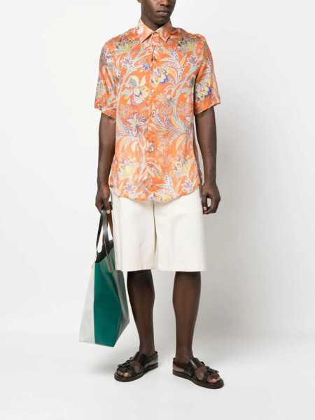 Camasi casual ETRO Floral Print Shirt ORANGE Barbati (BM 9695975) 2