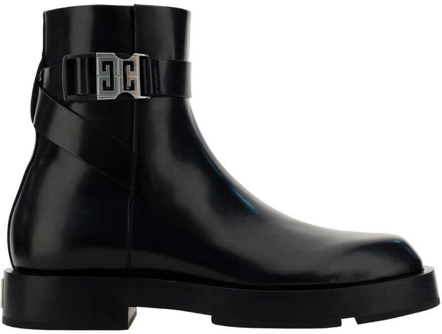 Givenchy Squared Buckle Boots BLACK