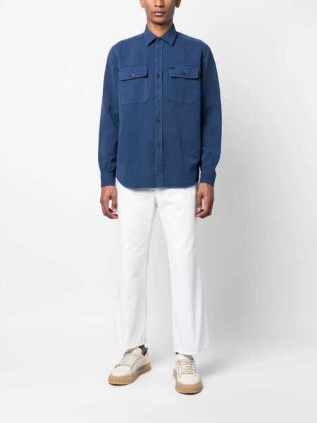 Camasi casual Fay Shirt With Pockets BLUE Barbati (BM 9700202) 2