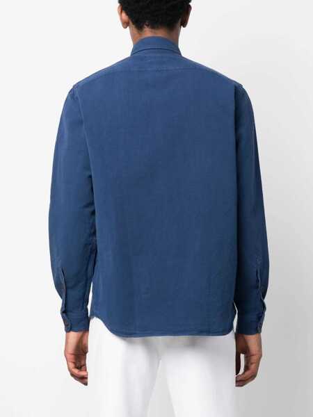 Camasi casual Fay Shirt With Pockets BLUE Barbati (BM 9700202) 4