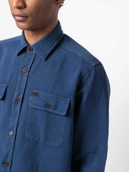 Camasi casual Fay Shirt With Pockets BLUE Barbati (BM 9700202) 5