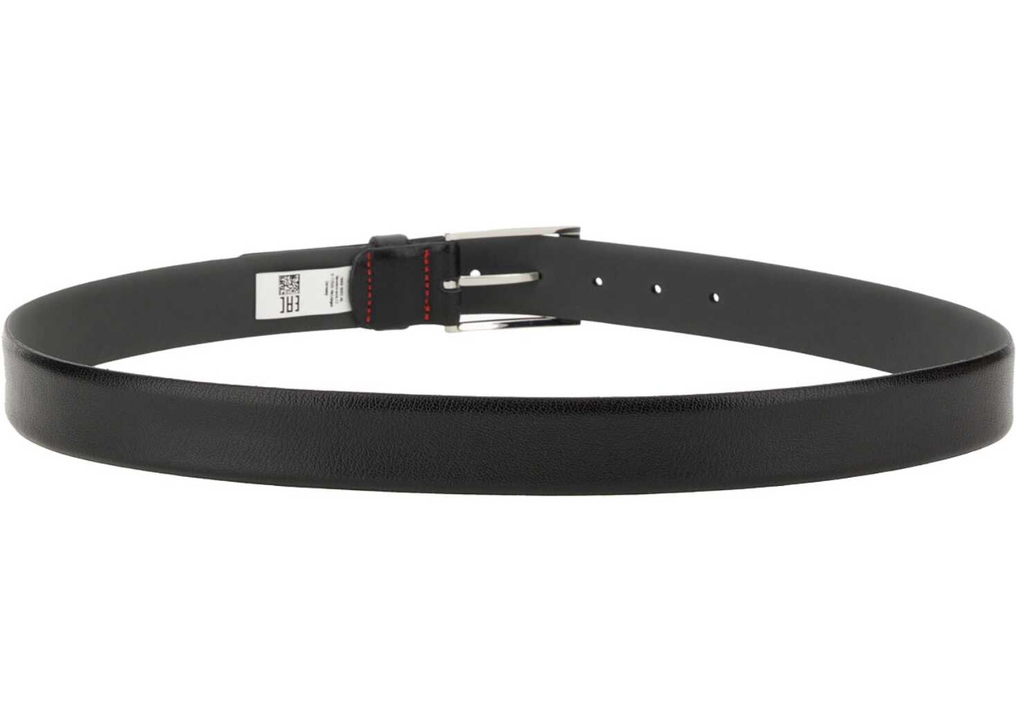 Hugo Boss Grained Leather Belt BLACK