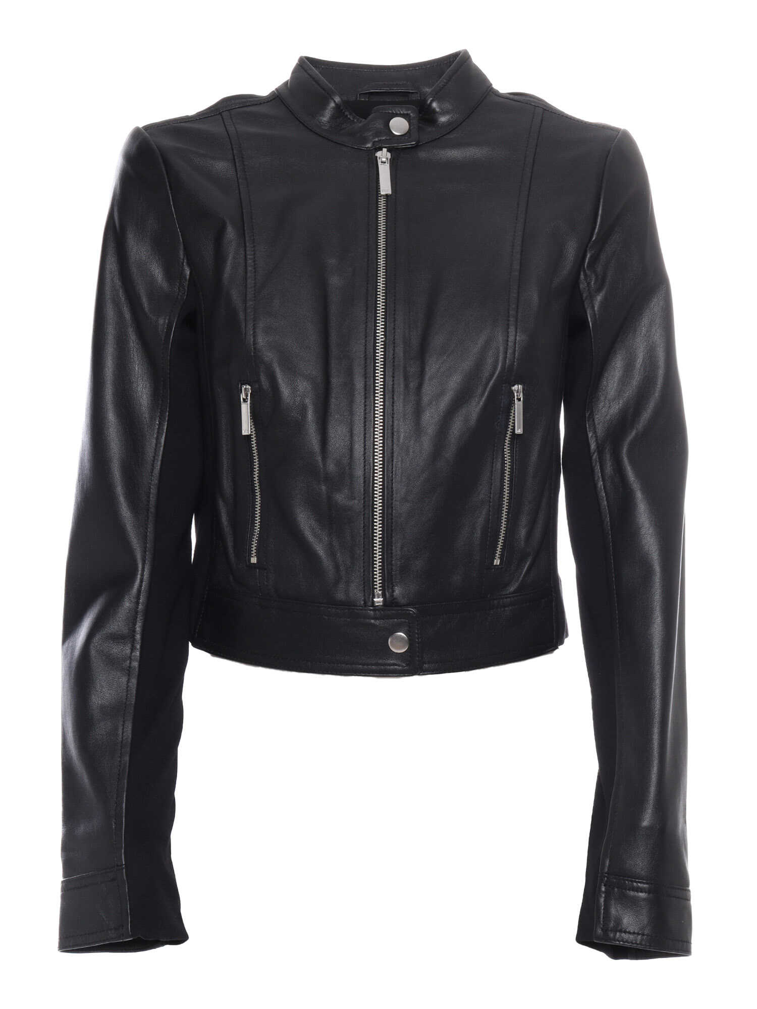 Michael Kors Leather jacket Black