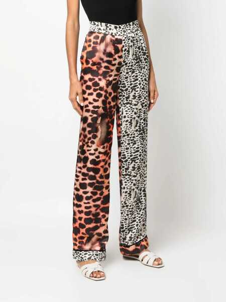 Pantaloni casual Roberto Cavalli Moray Eel Print Pants PINK Femei (BM 9706508) 3