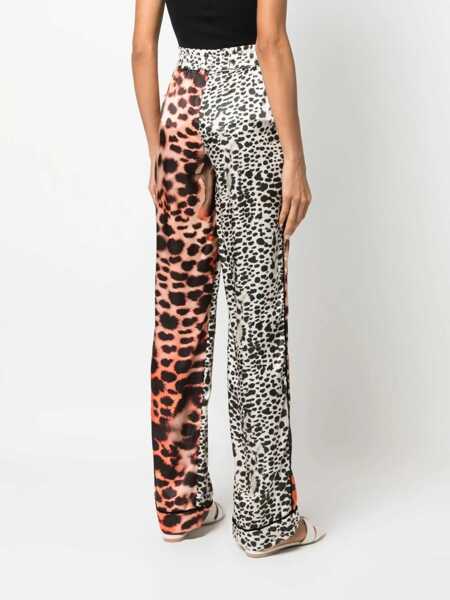 Pantaloni casual Roberto Cavalli Moray Eel Print Pants PINK Femei (BM 9706508) 4