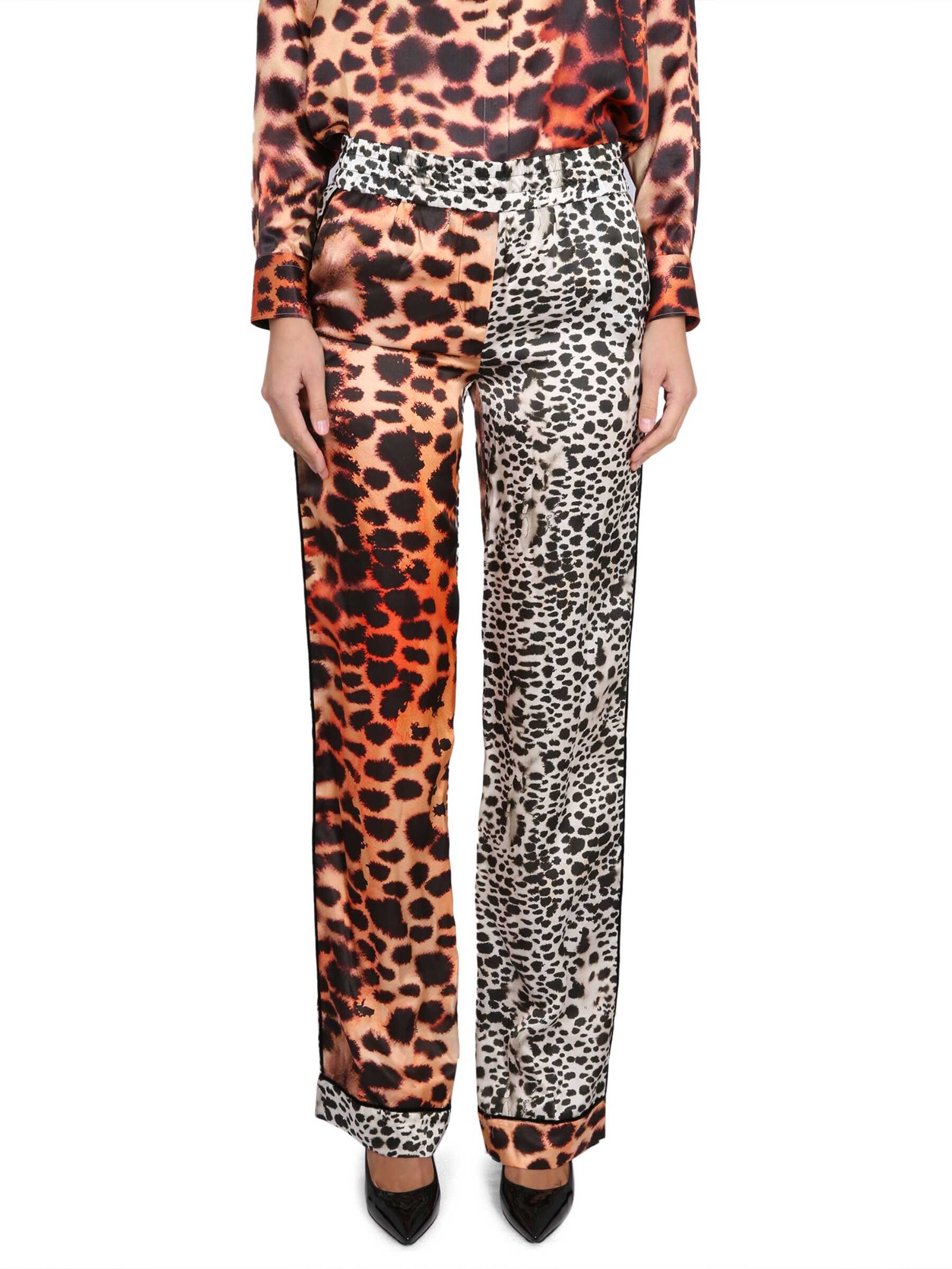 Roberto Cavalli Moray Eel Print Pants PINK