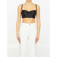 Bluze Satin Short Bustier Femei