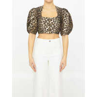Bluze Leopard-Print Top Femei