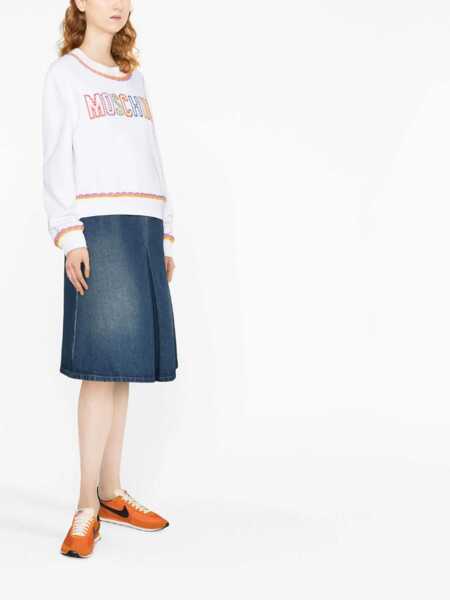 Bluze de trening Moschino Crewneck Sweatshirt WHITE Femei (BM 9708356) 4