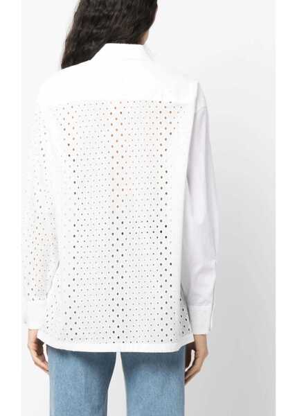 Camasi Kenzo Broderie Anglaise Cotton Shirt WHITE Femei (BM 9708674) 4