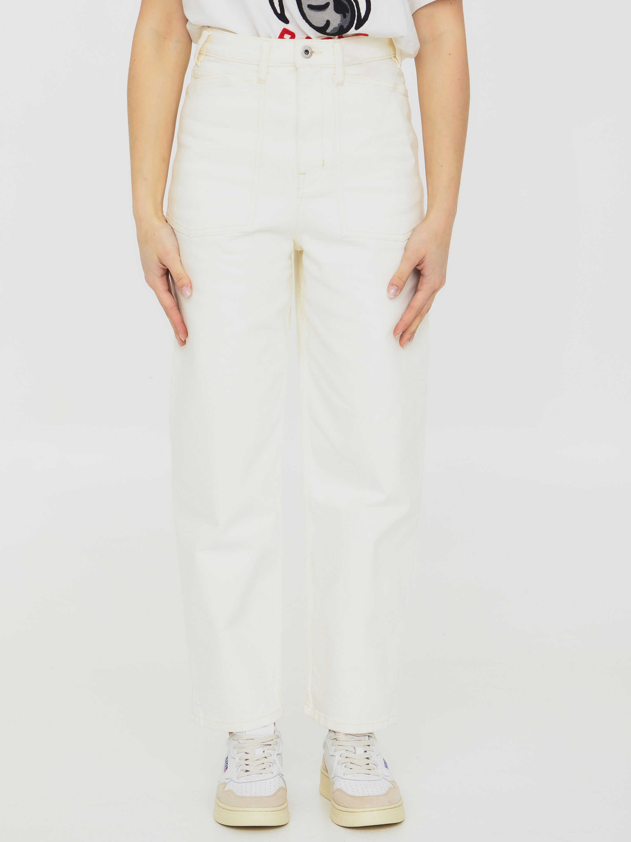 Kenzo Cotton Drill Jeans White