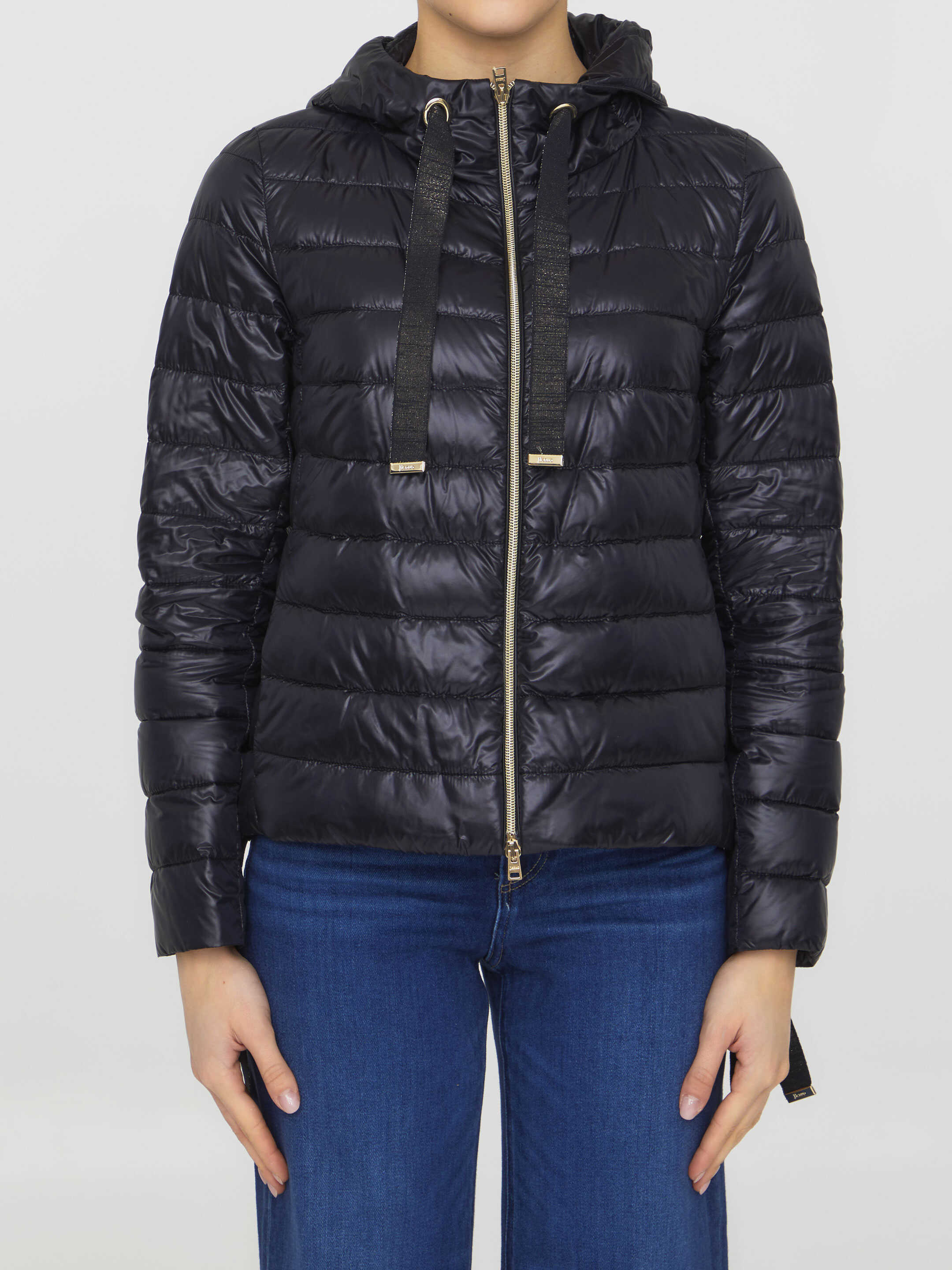 Herno Quilted Nylon Down Jacket BLACK