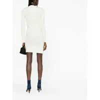 Rochii Off-White Dama - Rochii elegante Off-White Viscose Crpe Draped Dress WHITE Femei (BM 9708704) - B-mall.ro