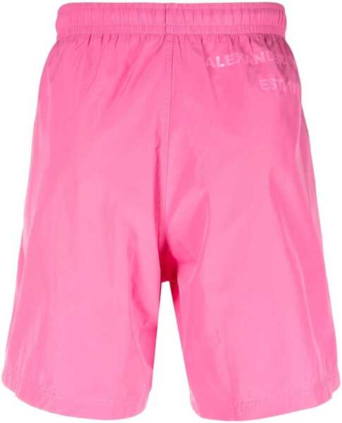 Bermude Alexander McQueen Logo Print Swimsuit PINK Barbati (BM 9712583) 2