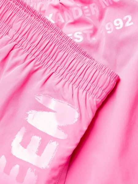 Bermude Alexander McQueen Logo Print Swimsuit PINK Barbati (BM 9712583) 3