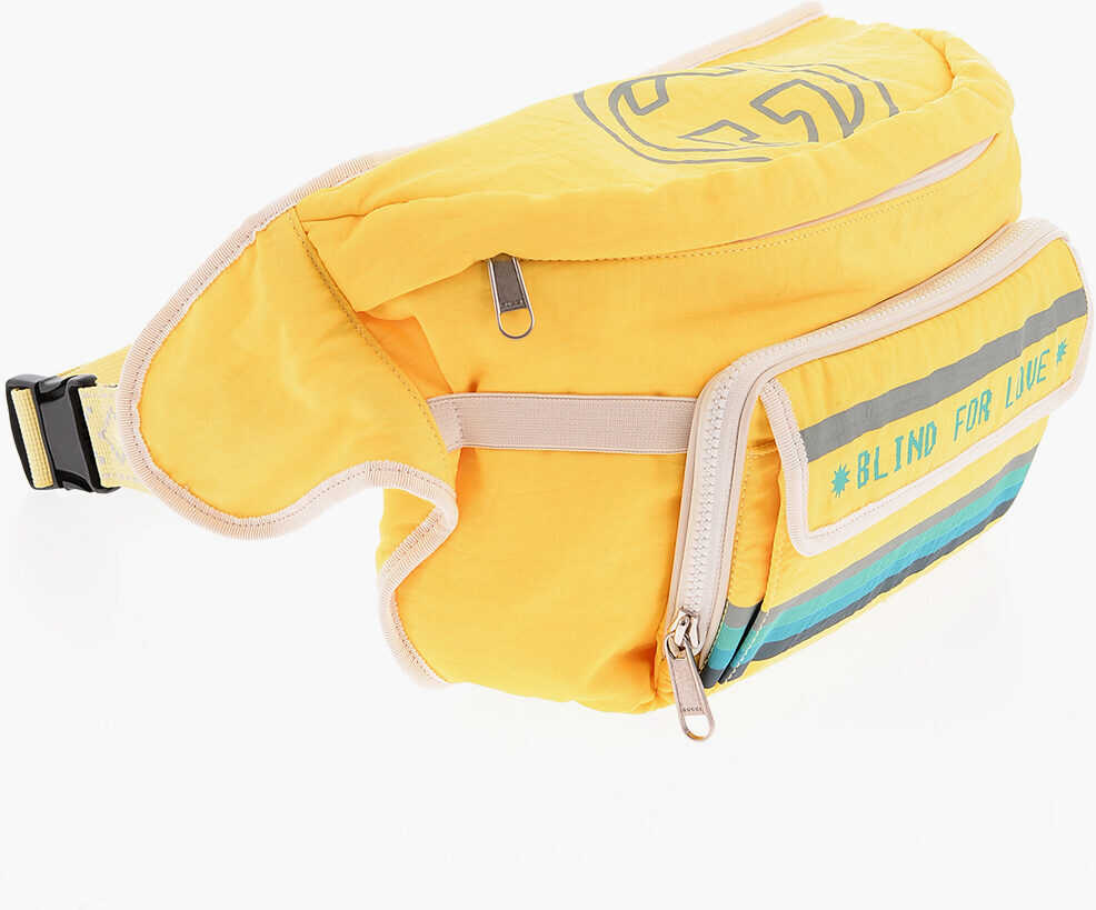 Gucci Double Compartment Blind For Love Nylon Beltbag Yellow