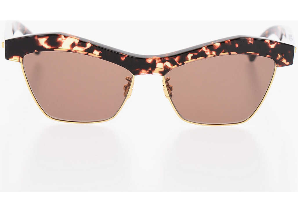 Bottega Veneta Butterfly-Shaped Sunglasses In Leopard Motif Brown