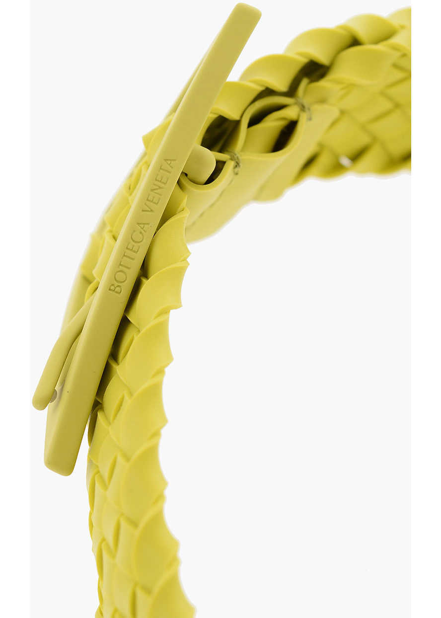Curele Bottega Veneta Braided-Rubber Triangle Belt 40Mm Green Barbati (BM 9714002) 3