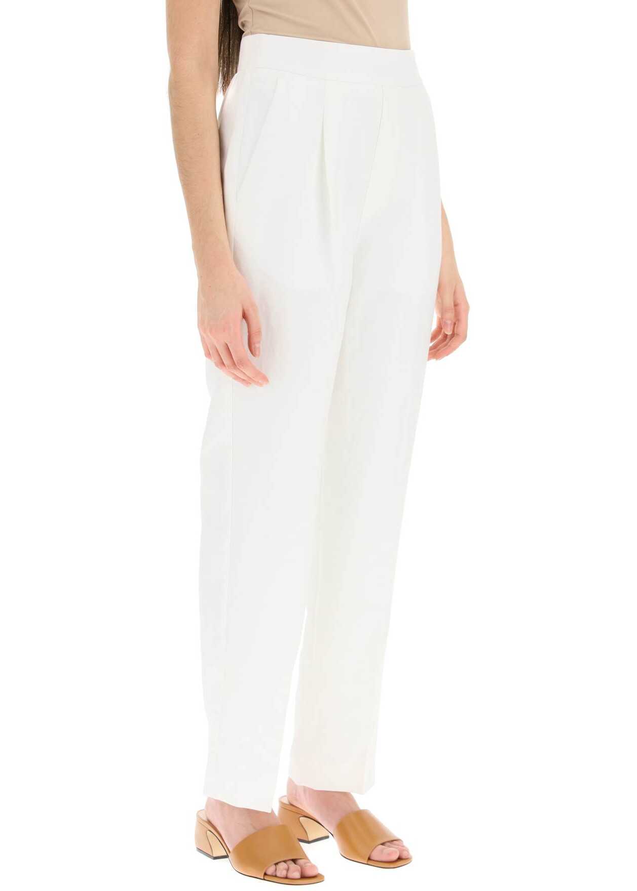 Agnona Linen Trousers WHITE