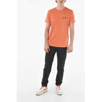 Tricouri Diesel pentru Barbati - Tricouri Diesel Logo Printed Solid Color T-Diegor-C5 T-Shirt Orange Barbati (BM 9720635) - B-mall.ro