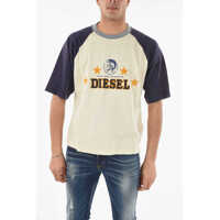 Tricouri Two-Tone D4D-22 Crew-Neck T-Shirt With Patch Logo Barbati