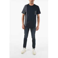 Tricouri Diesel pentru Barbati - Tricouri Diesel Two-Tone T-Risen-B1 T-Shirt With Breast Pocket Blue Barbati (BM 9720860) - B-mall.ro