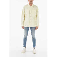 Camasi Diesel pentru Barbati - Camasi casual Diesel Double Breast Pockets Cotton S-Derr Overshirt Beige Barbati (BM 9720869) - B-mall.ro