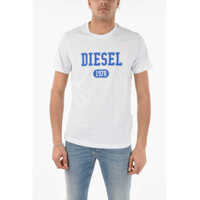 Tricouri Cracked Logo T-Diegor-K46 Crew-Neck T-Shirt Barbati
