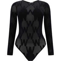 Body-uri Logo Mesh Bodysuit Femei